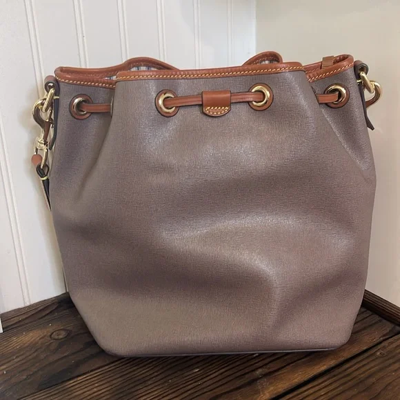 Dooney & Bourke Camden Saffiano Leather Bucket Bag - Picture 5 of 7